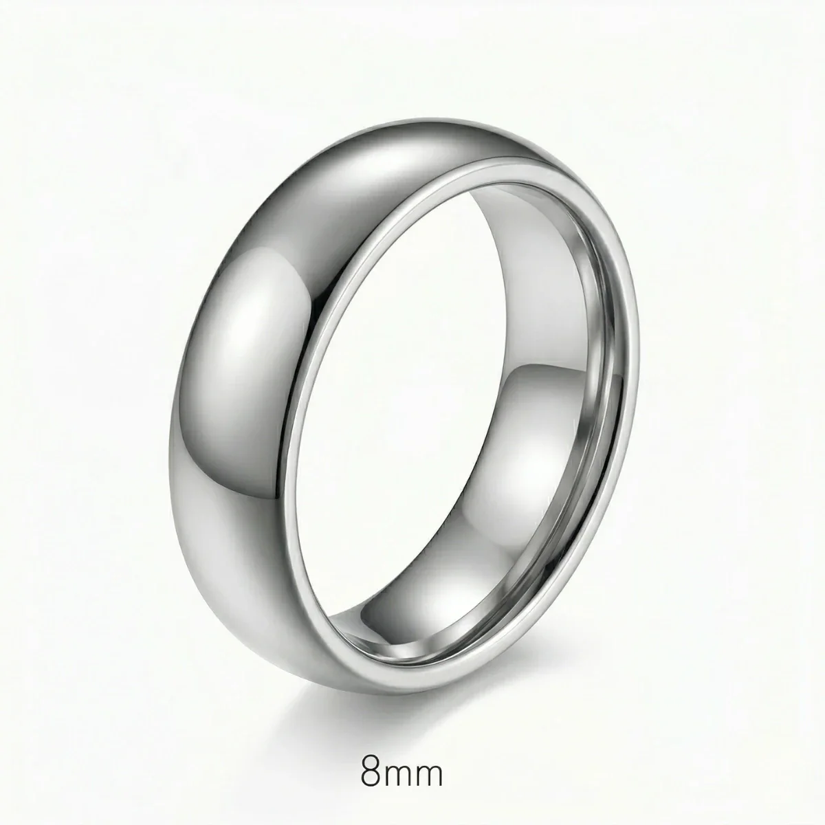 Silver Tungsten Dome Ring - 4mm 6mm 8mm - Image 8
