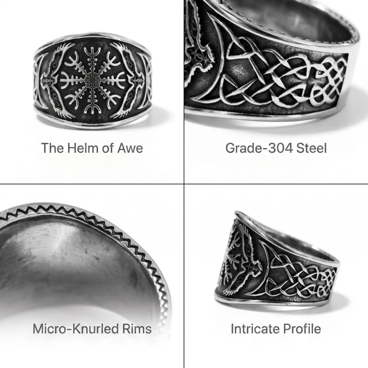 Aegishjalmur Raven Ring - Image 5