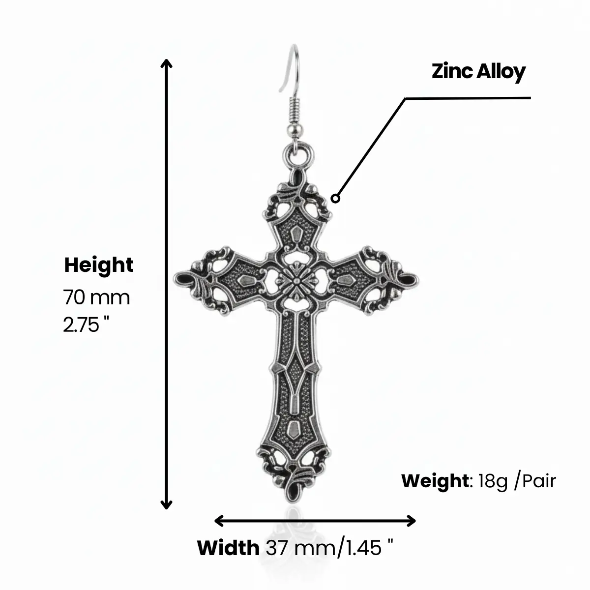 Big Cross Earrings - Image 4