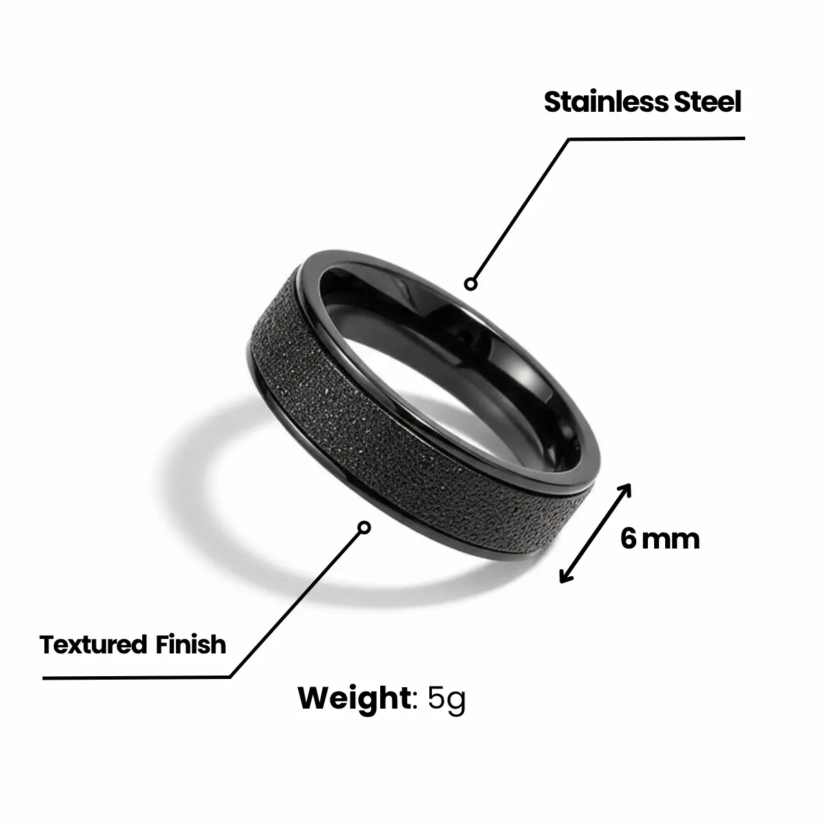Black Frosted Ring - Image 6