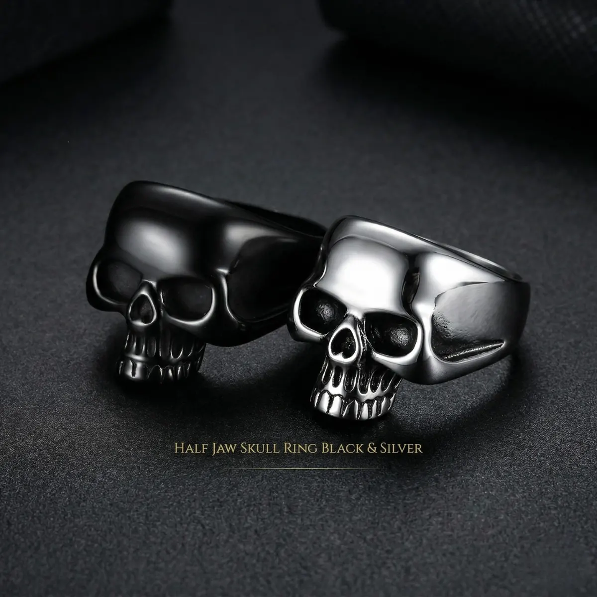 Half Jaw Skull Ring - Image 4