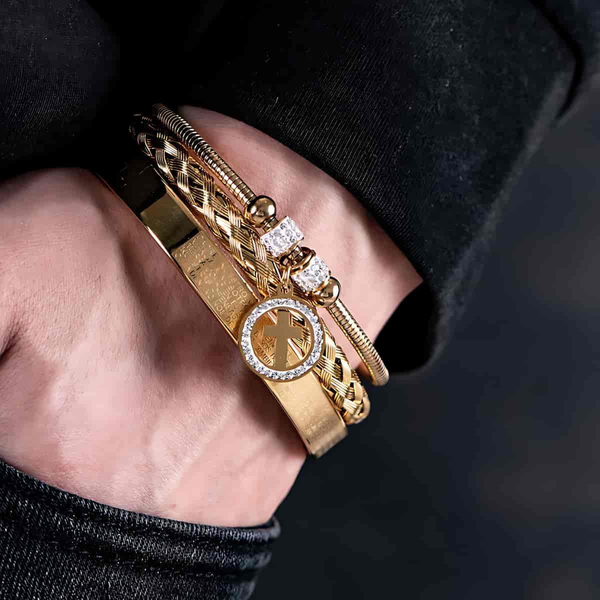 Bracelet with Cross Charm - Image 3