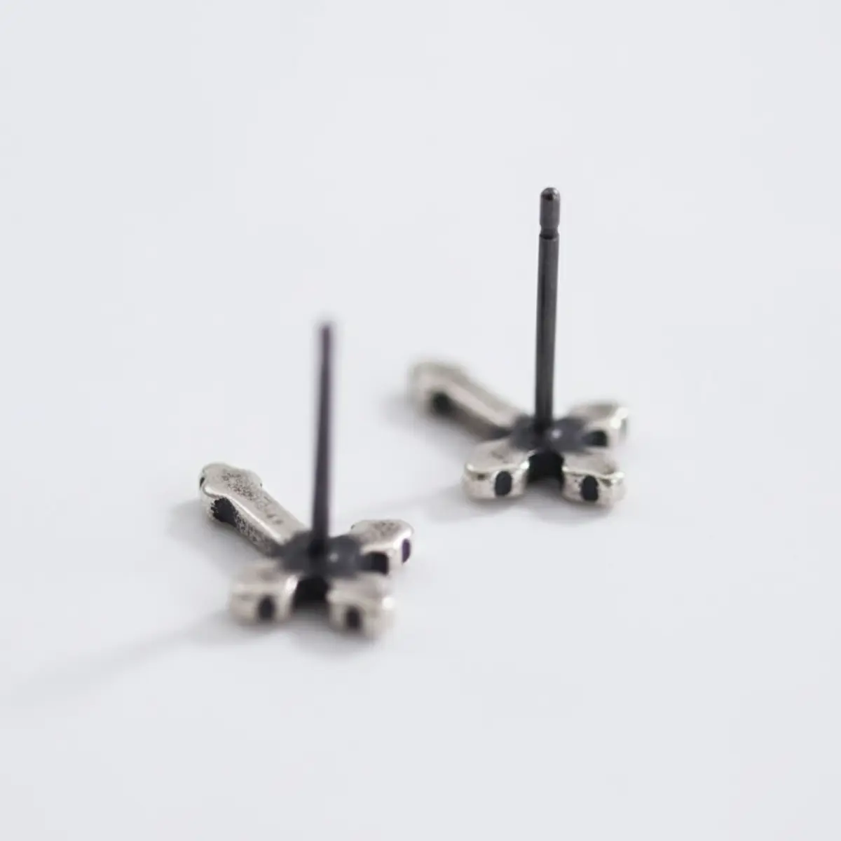 Catholic Budded Cross Stud Earrings - Image 4