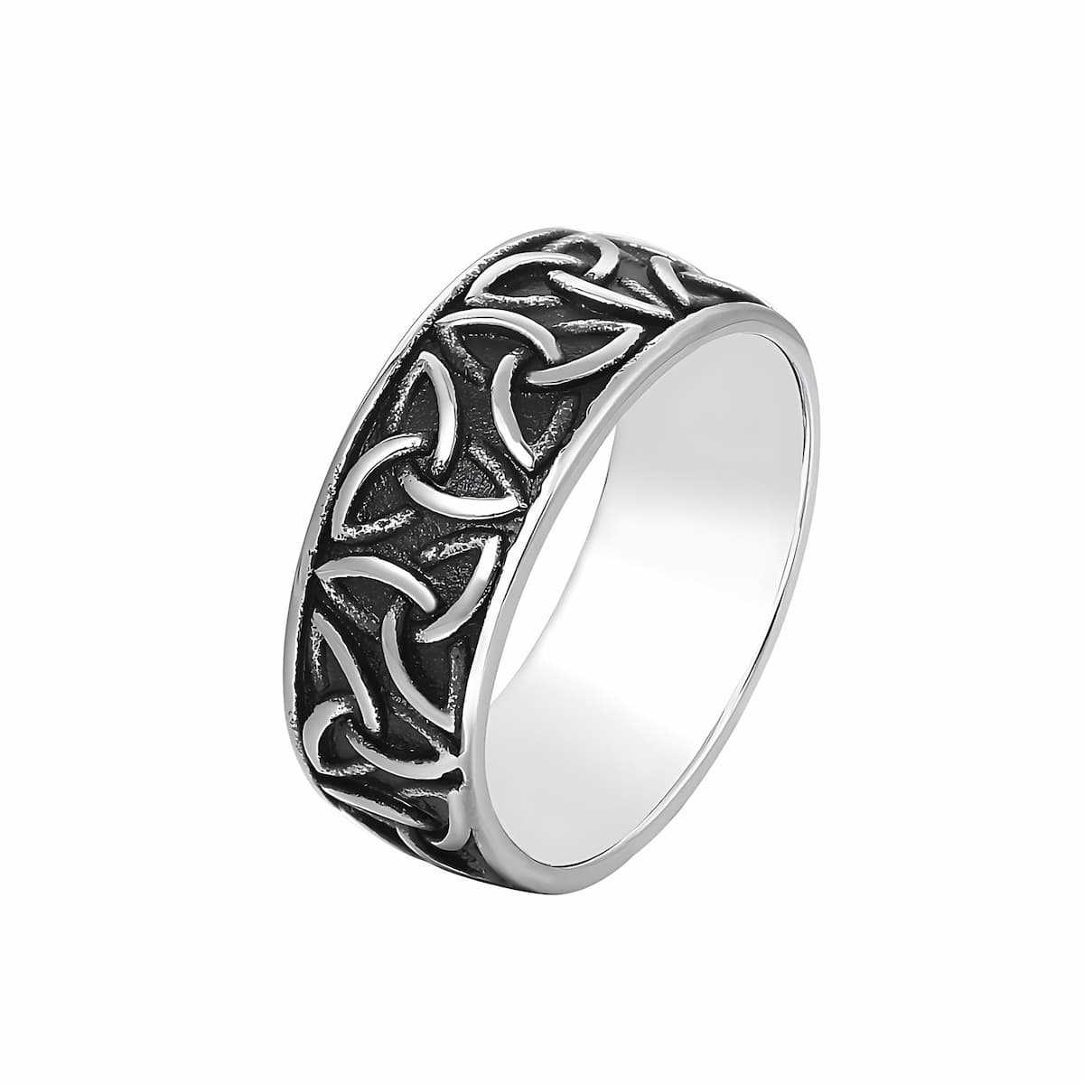 Stainless Steel Celtic Knot Band Ring - Image 4