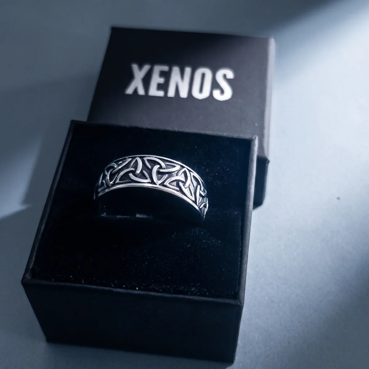 Stainless Steel Celtic Knot Band Ring - Image 5