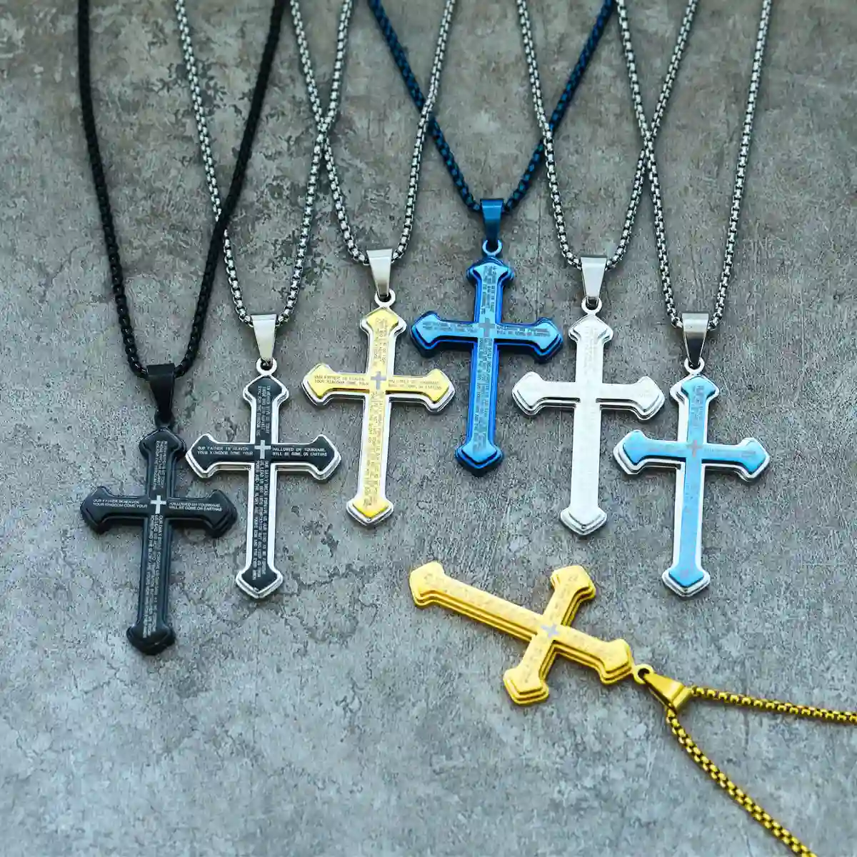 Cross Necklace with Bible Verse - Image 13