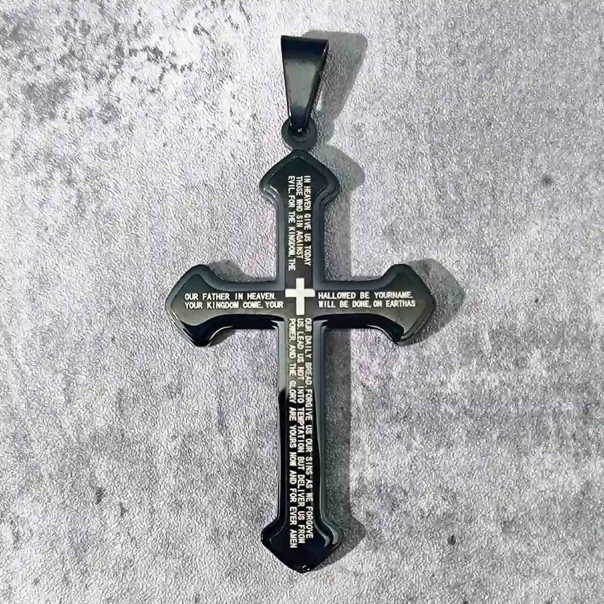 Cross Necklace with Bible Verse - Image 3