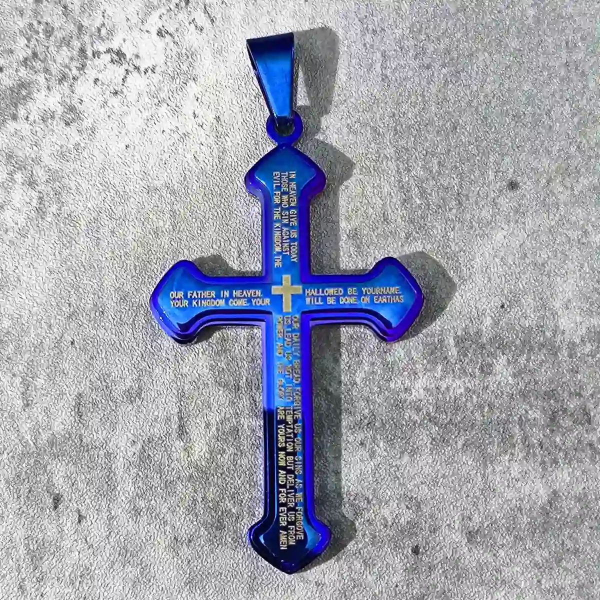 Cross Necklace with Bible Verse - Image 8