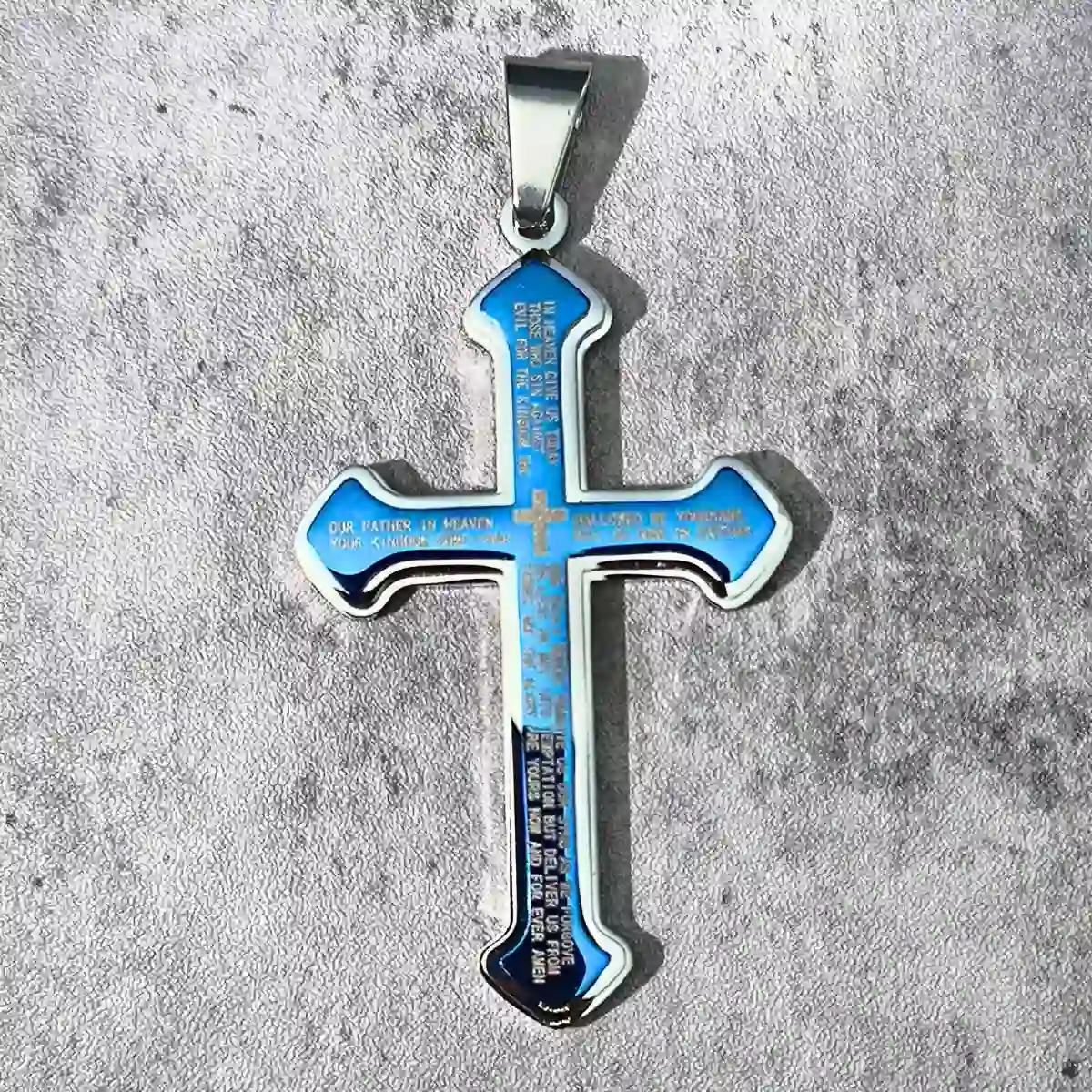 Cross Necklace with Bible Verse - Image 9