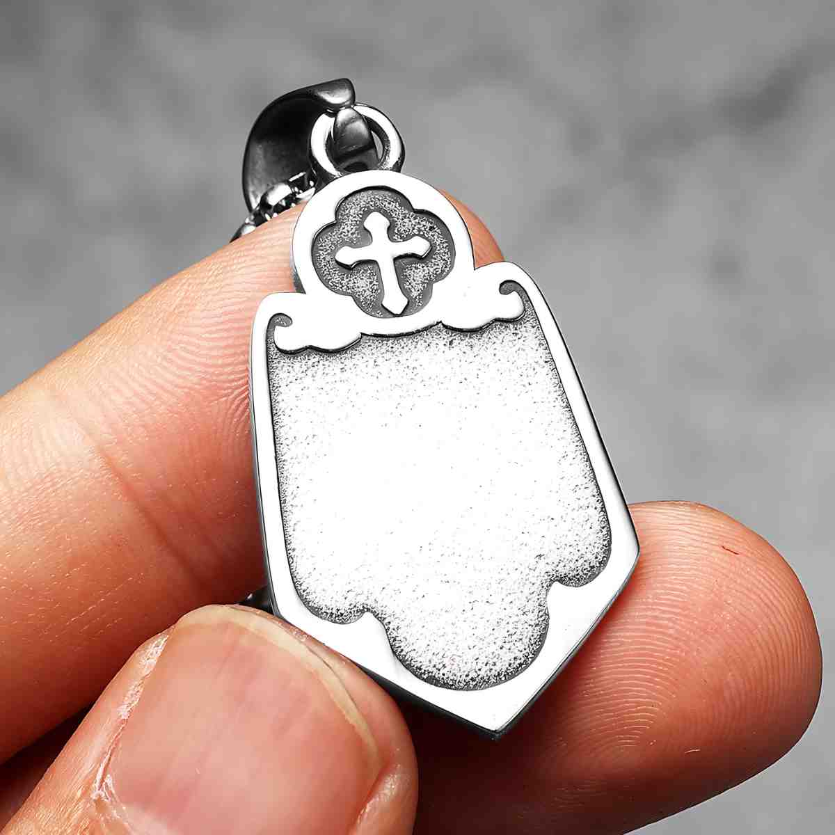 Cross Saint Christopher Pendant Necklace - Image 6