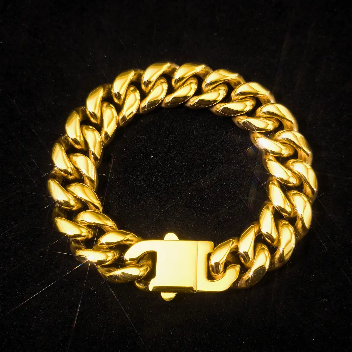 Cuban Bracelet Gold 16mm