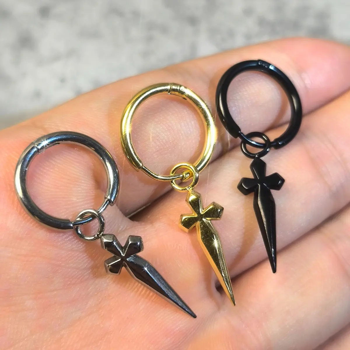 Men's Dagger Earrings - Image 8