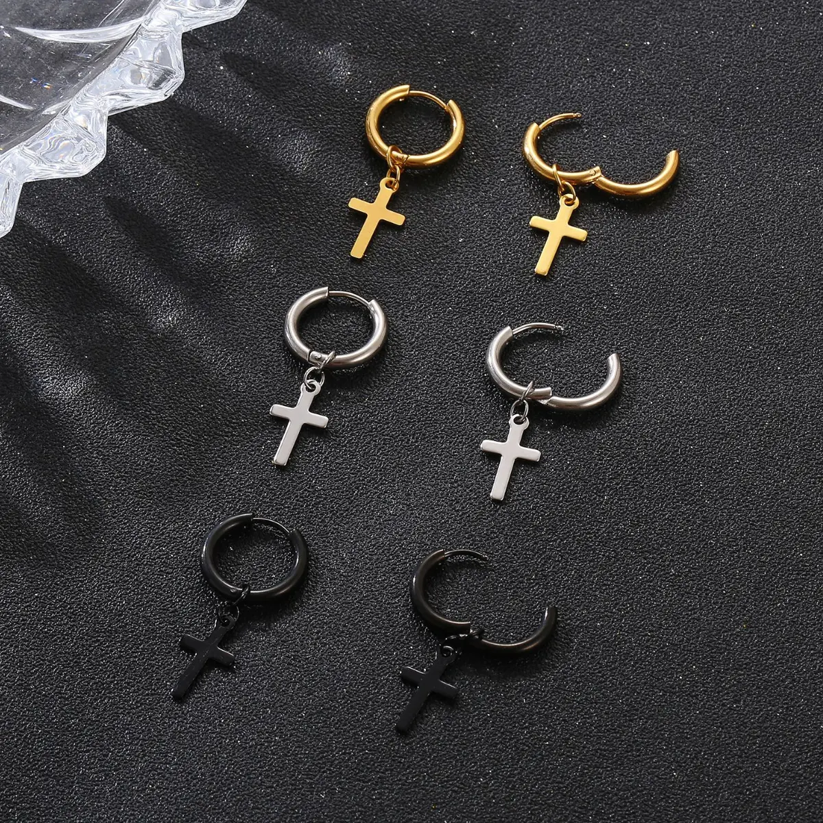 Dangling Cross Earrings - Image 4