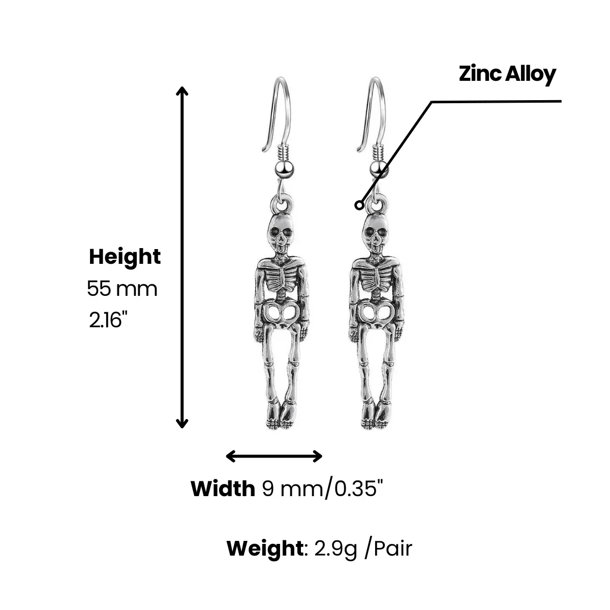 Dangling Skeleton Earrings - Image 5