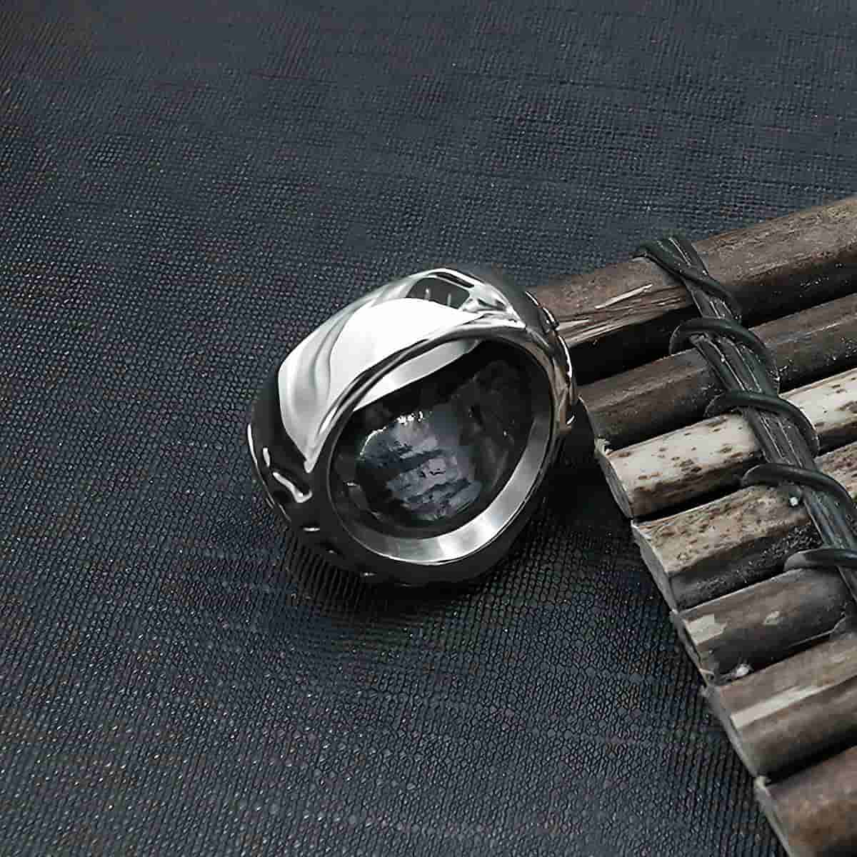 Dark Cross Stainless Steel Religious Ring - Image 3