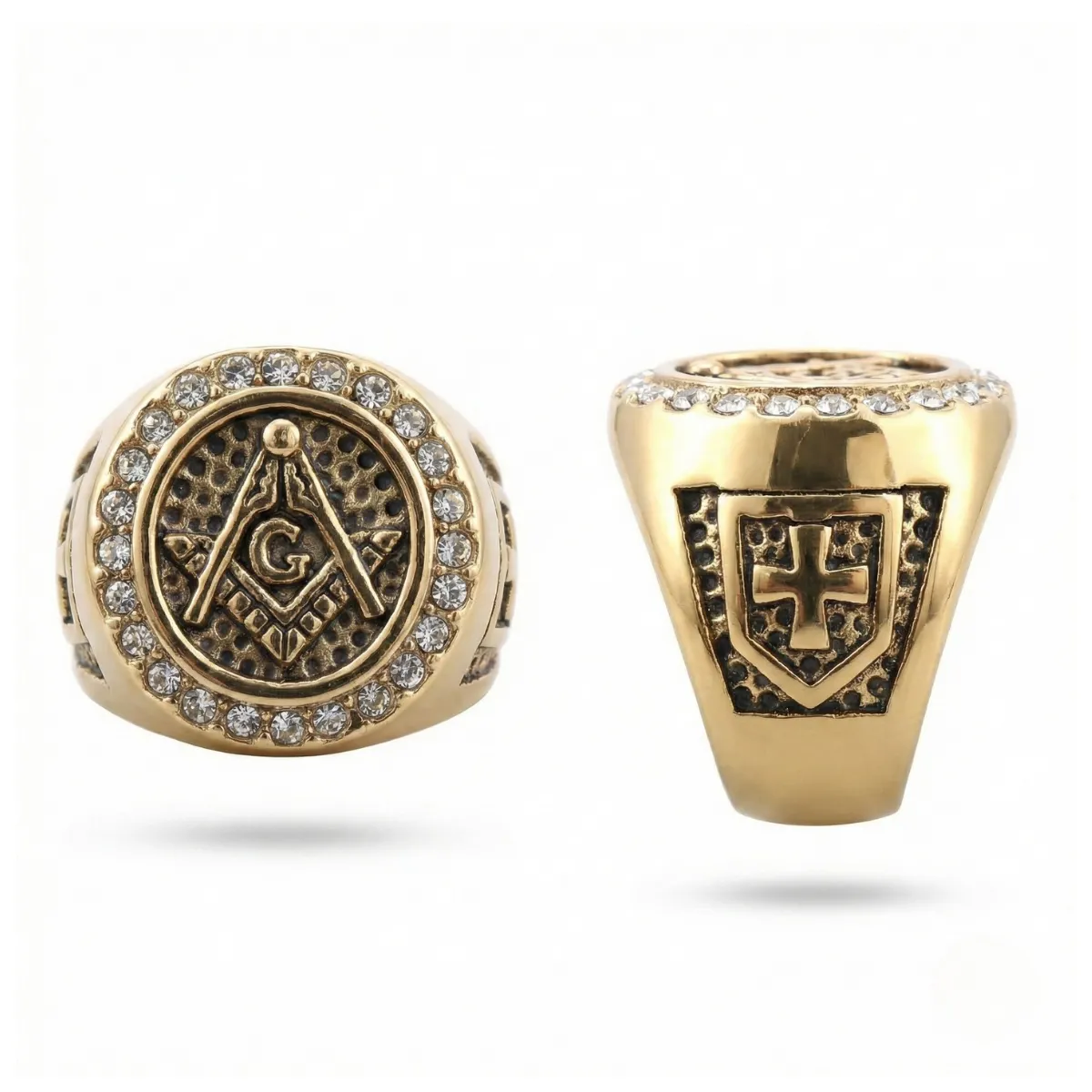 Diamond Freemason Ring - Image 5