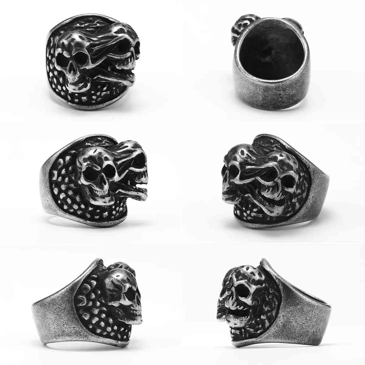 Double Headed Skull Ring - Image 3