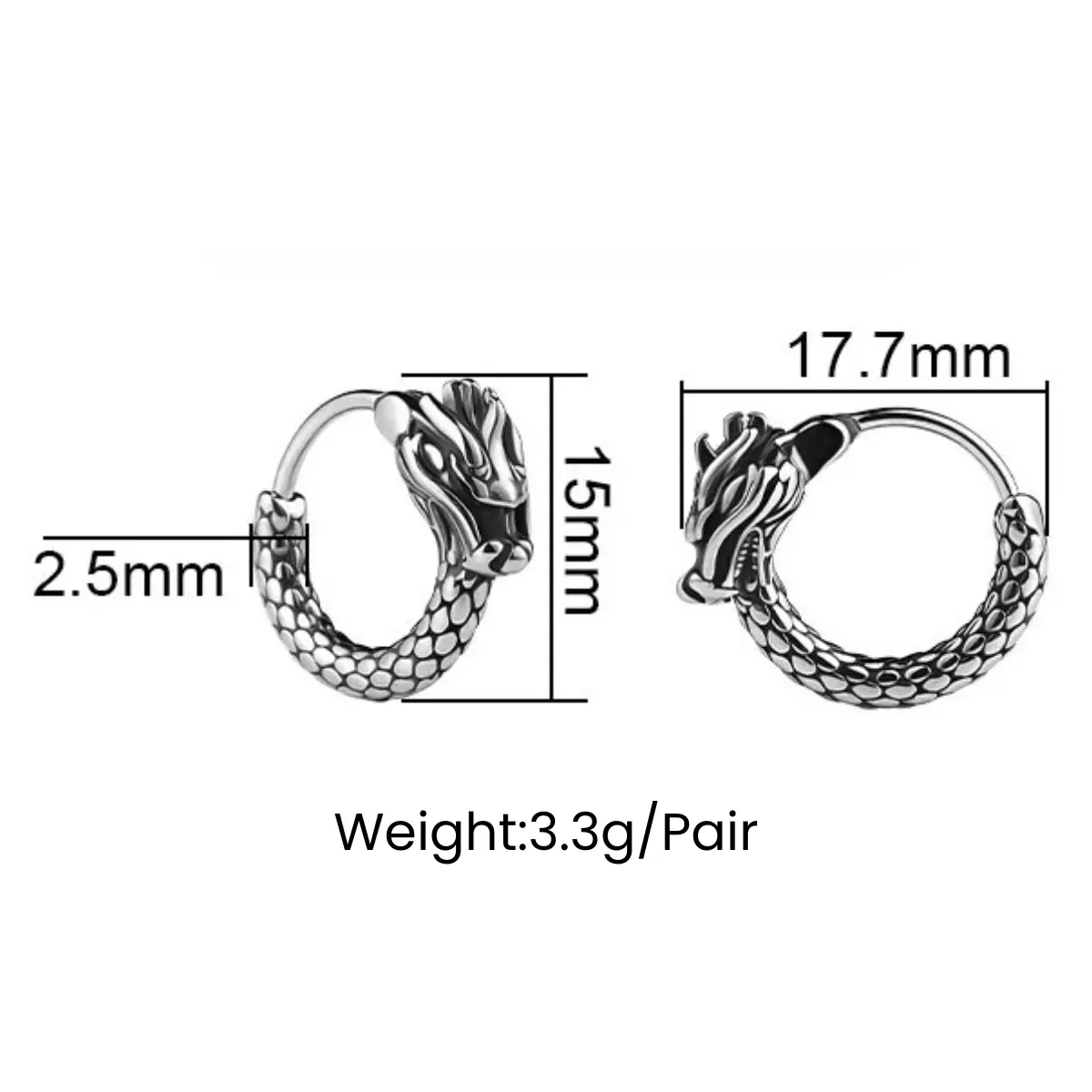 Dragon Earrings for Men - Image 6