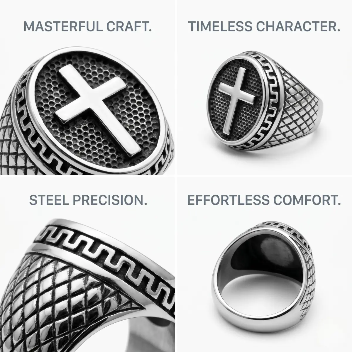 Dragon Scale Cross Ring - Image 4
