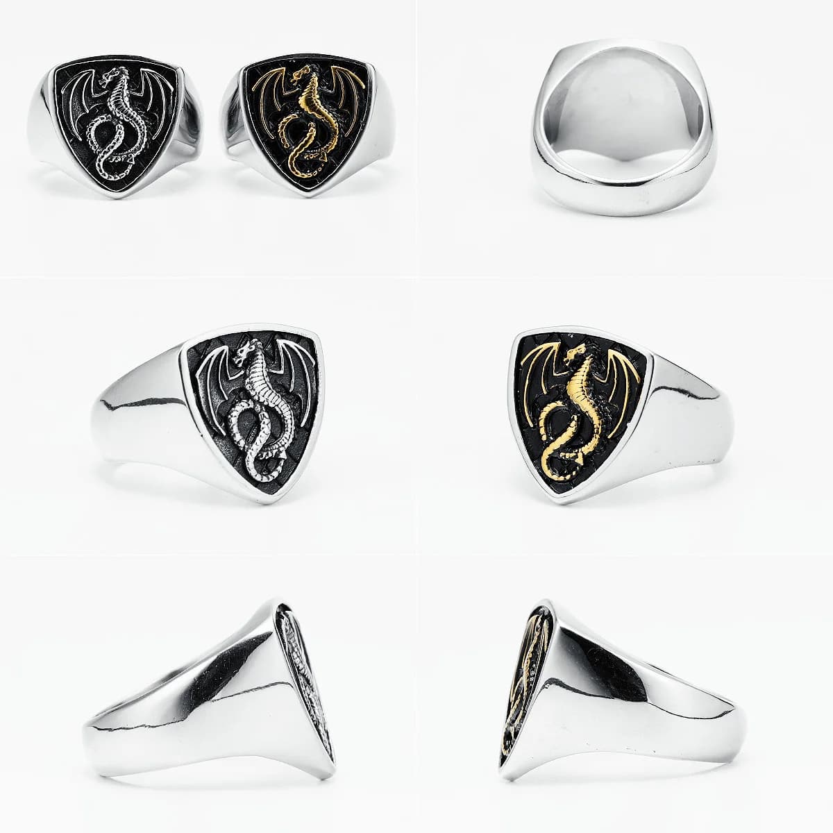 Celtic Dragon Signet Ring - Image 7
