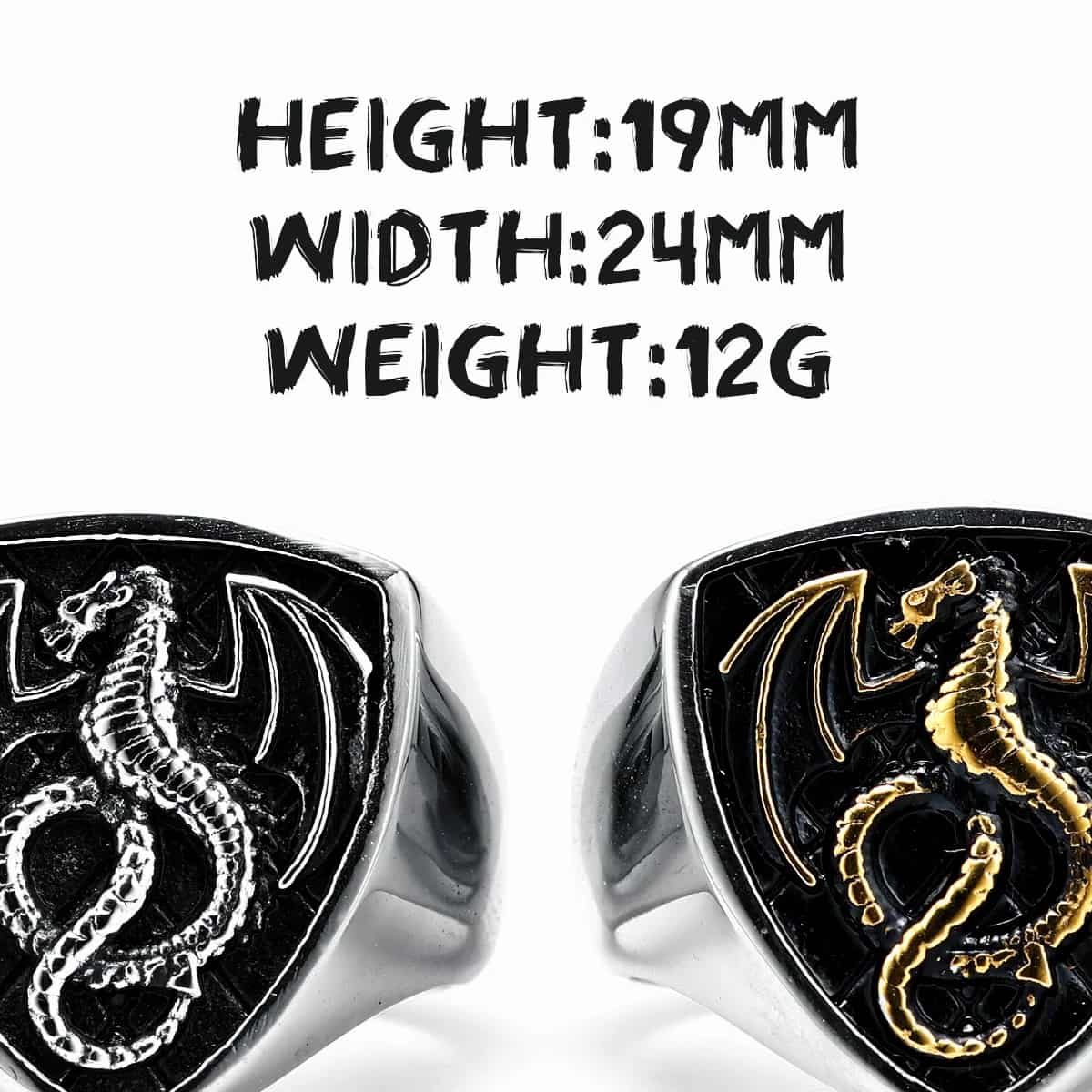 Celtic Dragon Signet Ring - Image 8