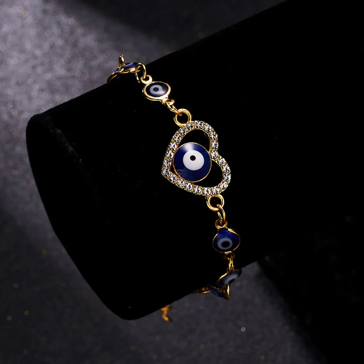 Stainless Steel Turkish Evil Eye Bracelet Link for Women - Image 2