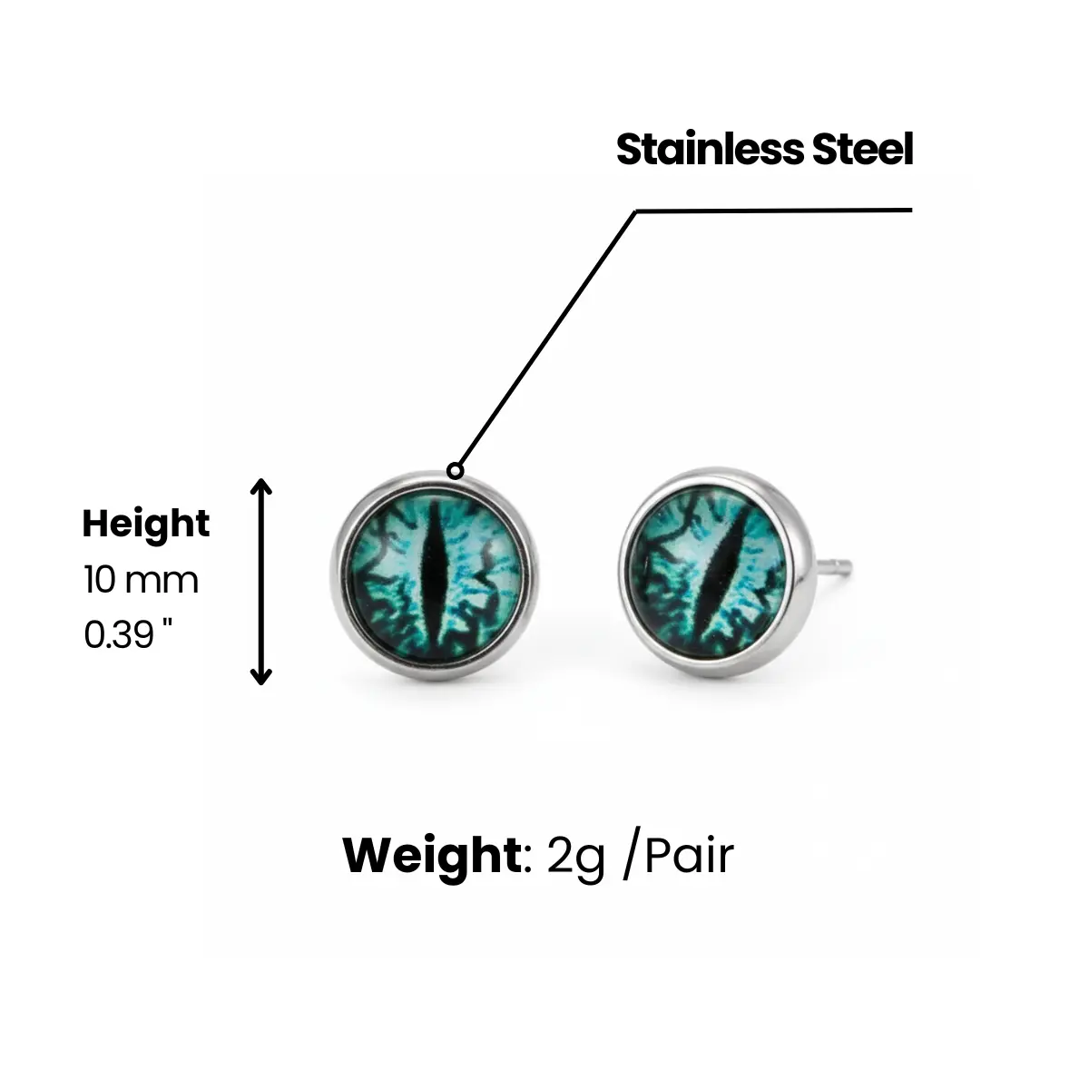 Eyeball Stud Earrings - Image 7