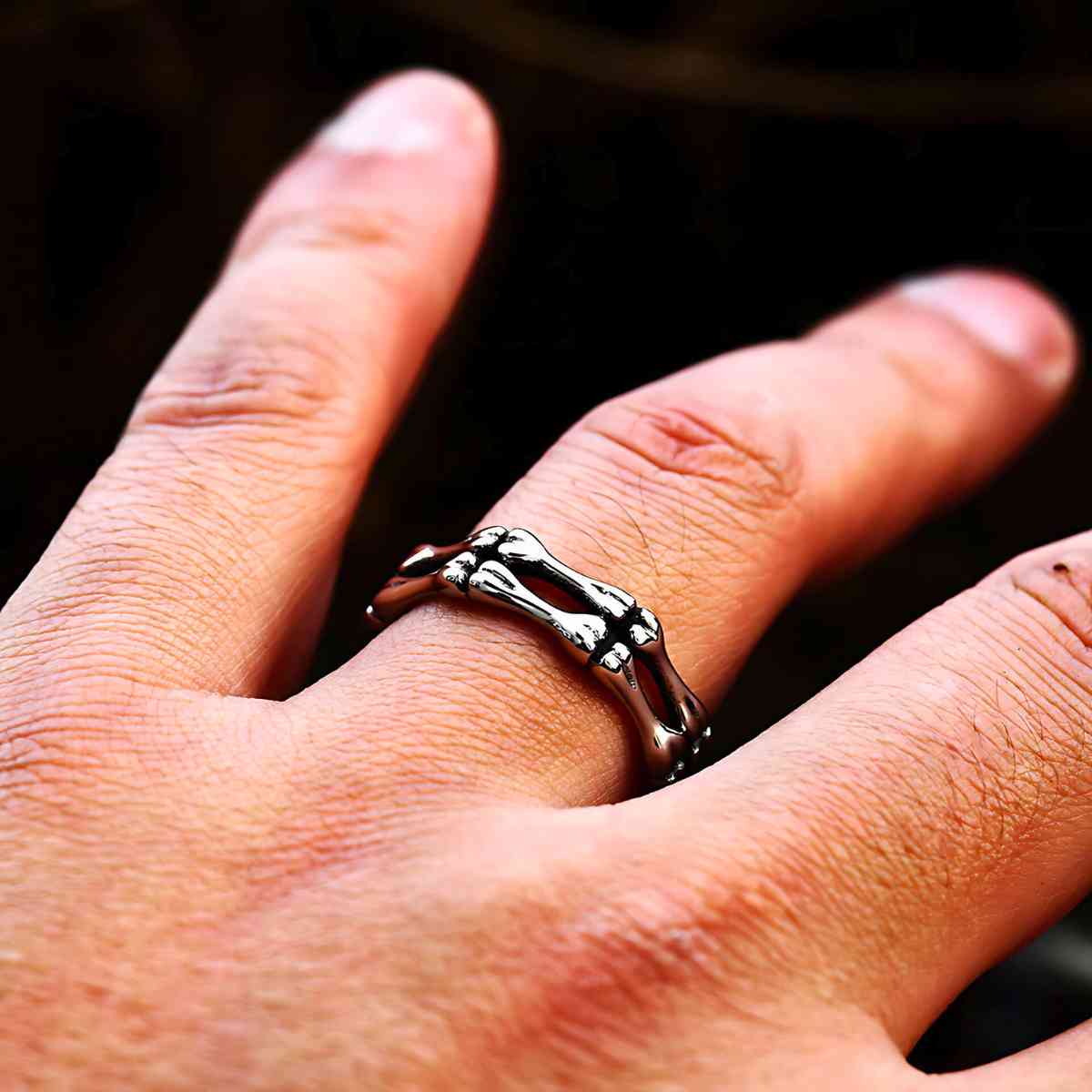 Gothic Skeleton Bone Ring - Image 4