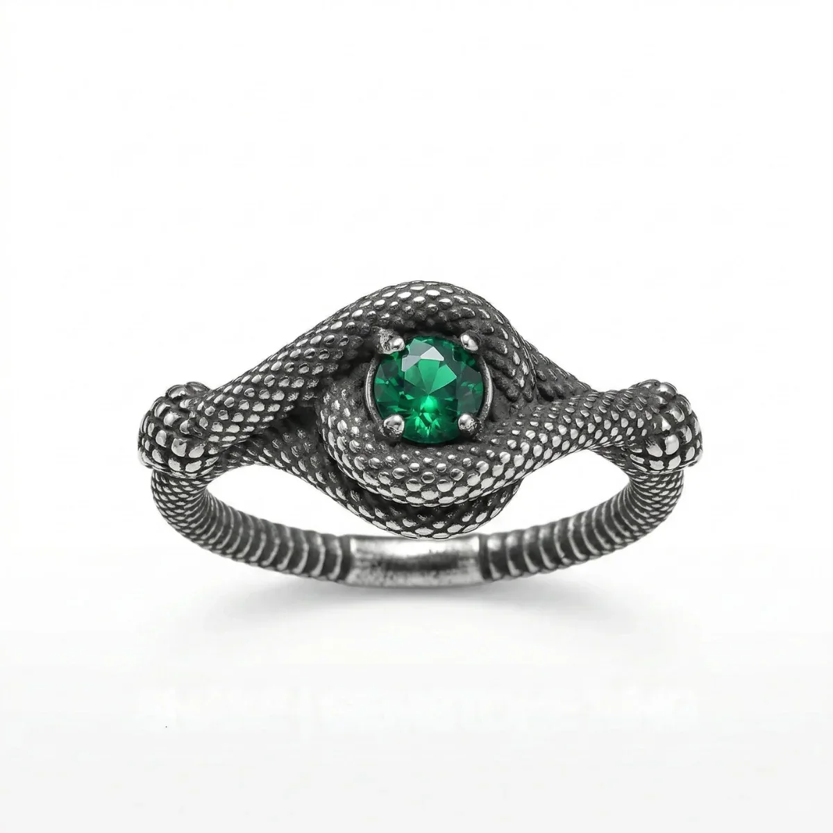 Green Stone Snake Ring - Image 5
