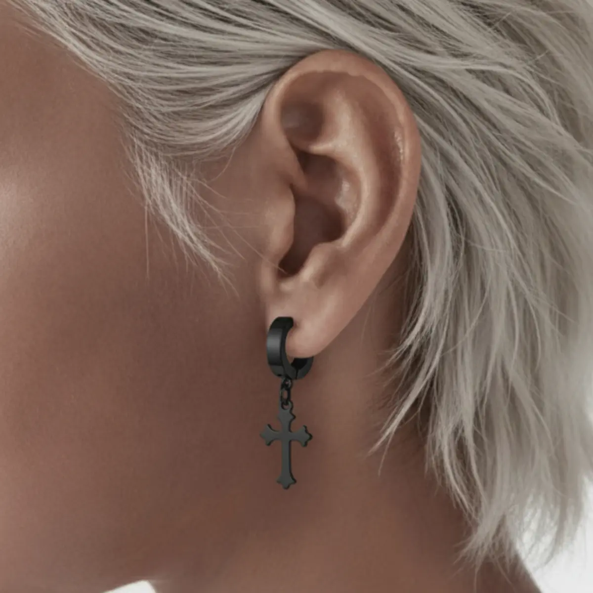 Latin Cross Drop Earrings - Image 6