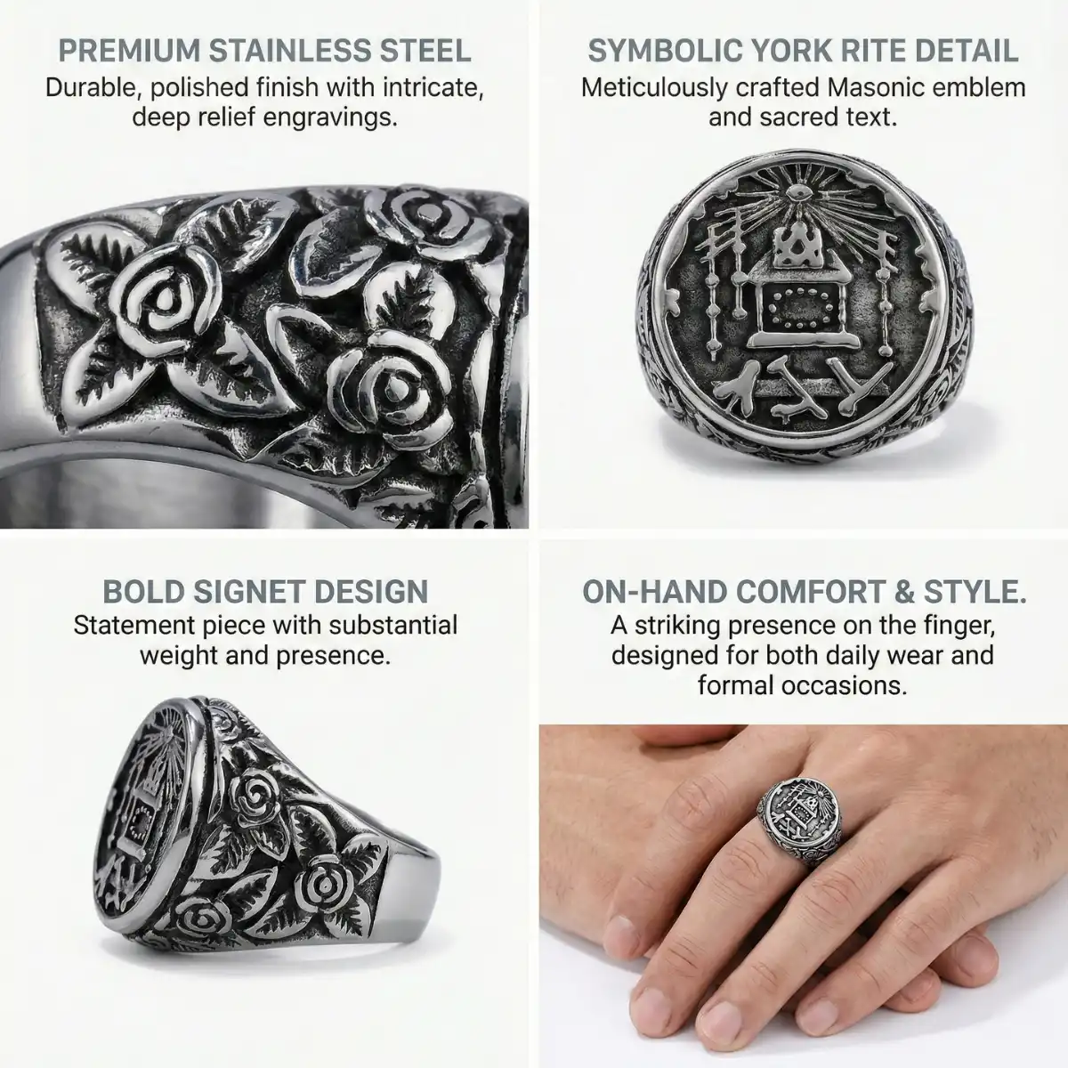 Masonic York Rite Ring - Image 3