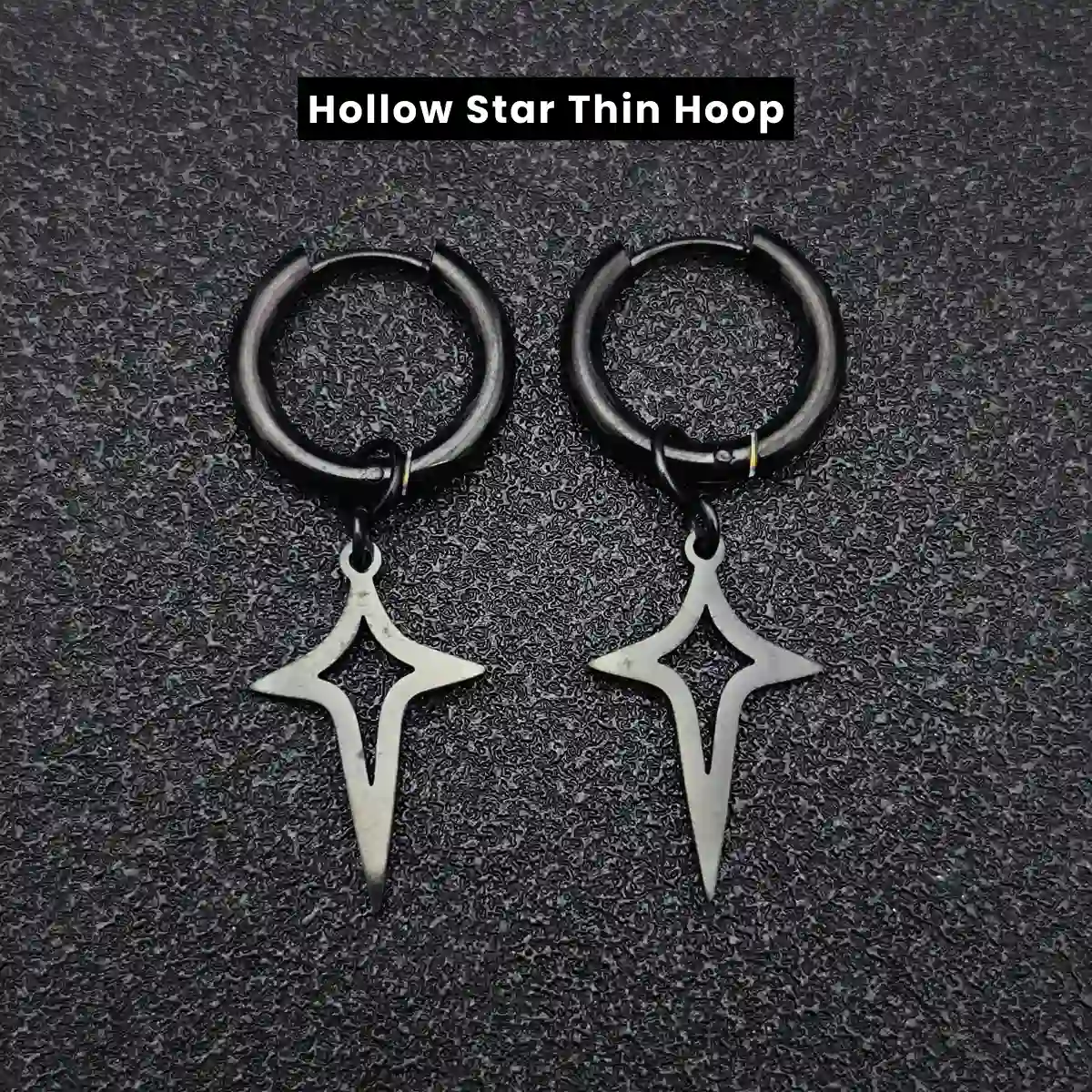 Men's Star Dangle Earrings - Image 10