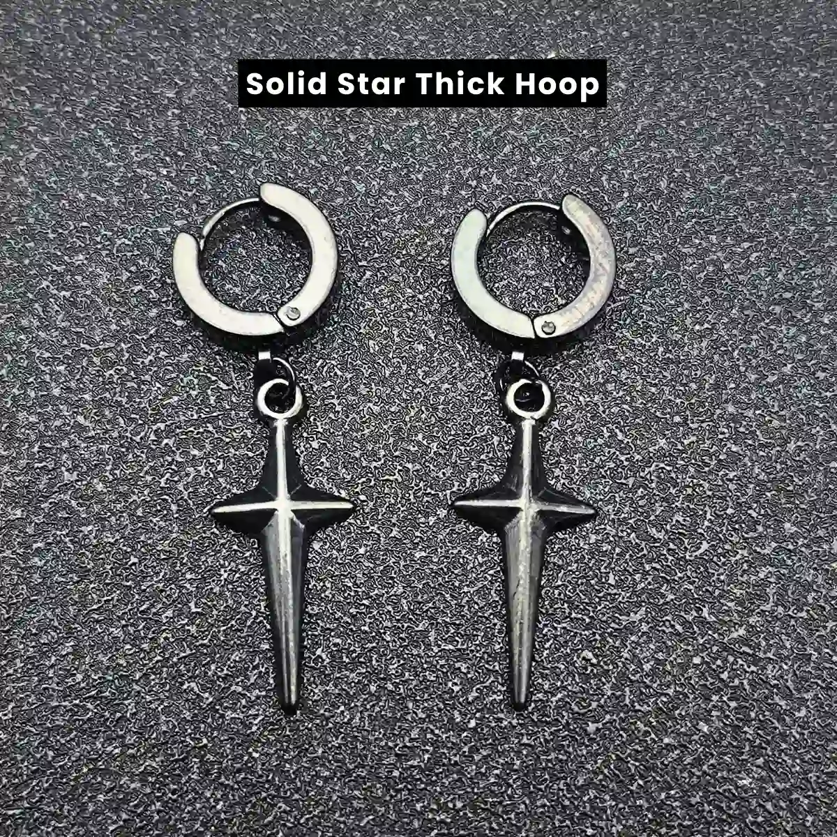 Men's Star Dangle Earrings - Image 13