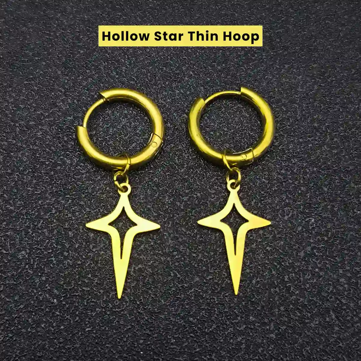 Men's Star Dangle Earrings - Image 14