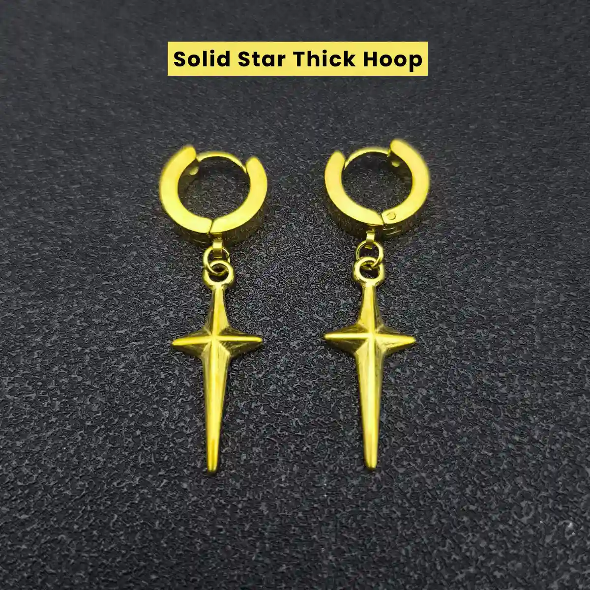 Men's Star Dangle Earrings - Image 17