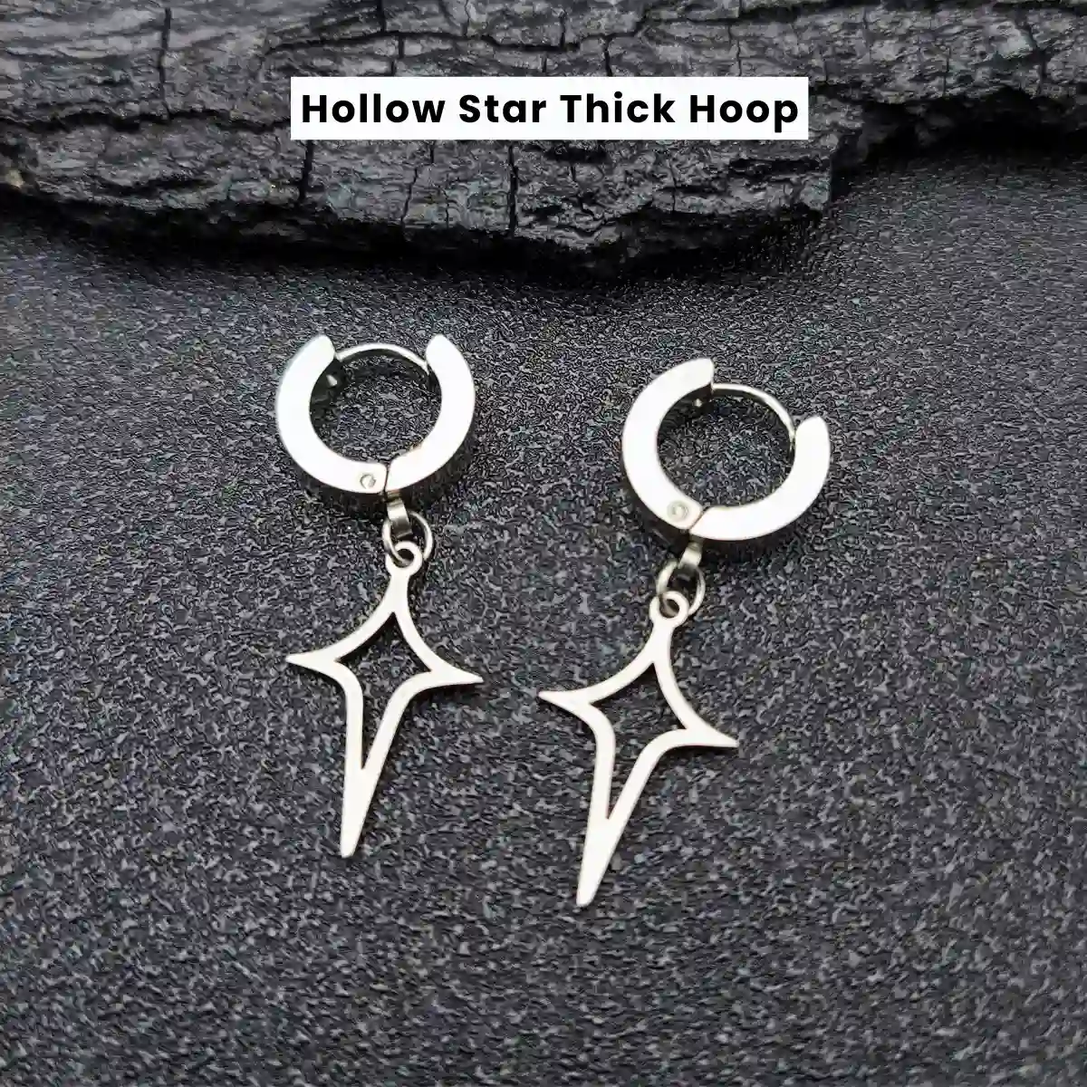 Men's Star Dangle Earrings - Image 19