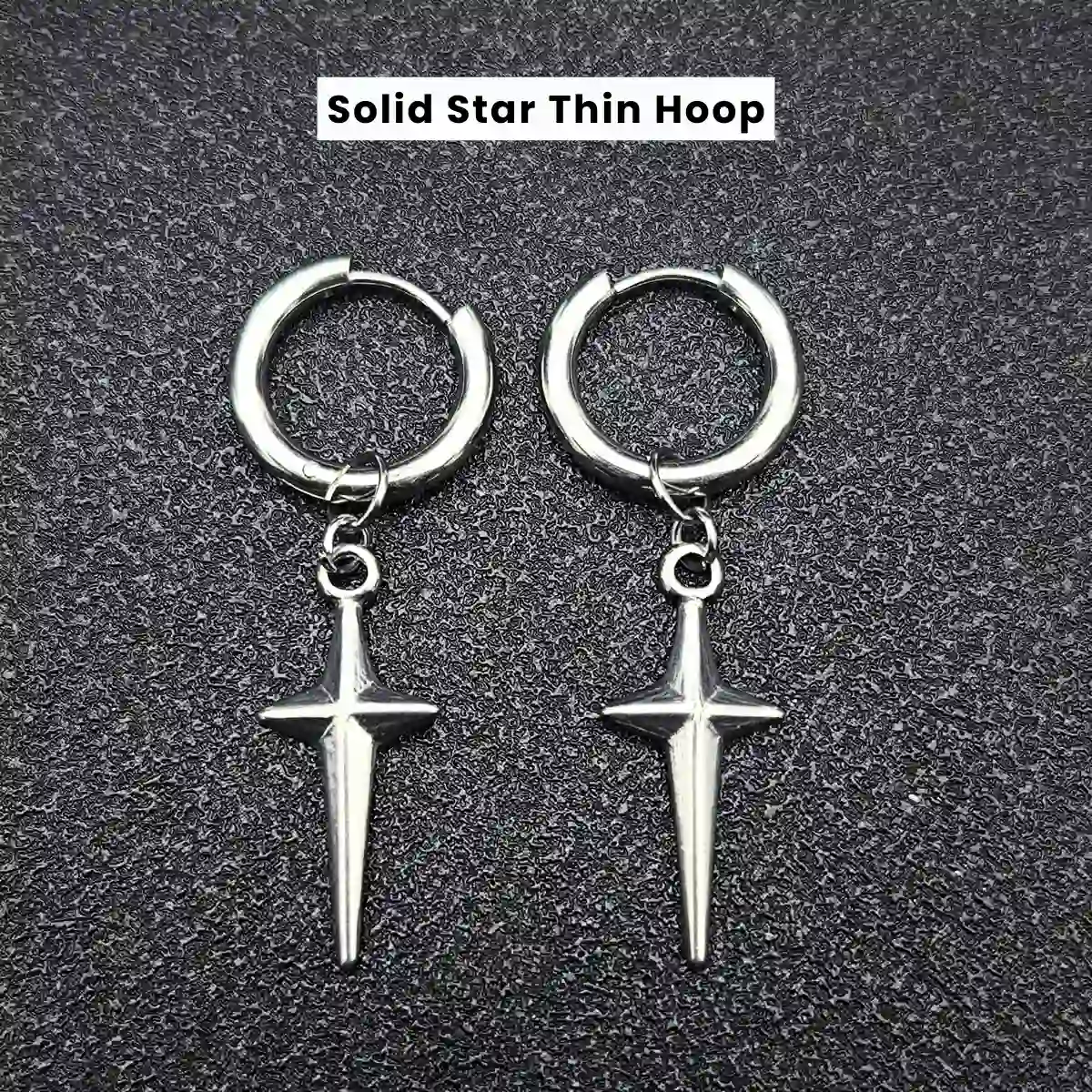 Men's Star Dangle Earrings - Image 20