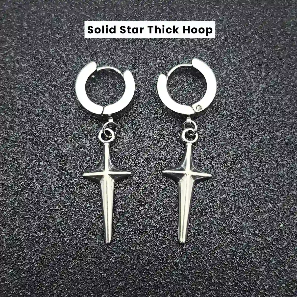 Men's Star Dangle Earrings - Image 21