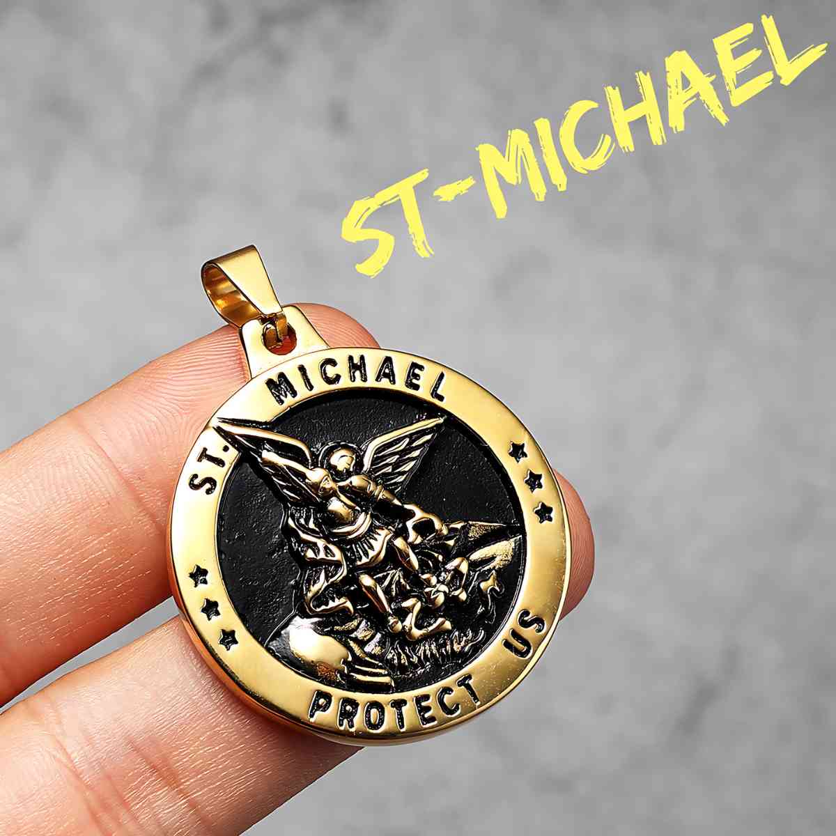 Men's St. Michael Pendant Necklace - Image 3