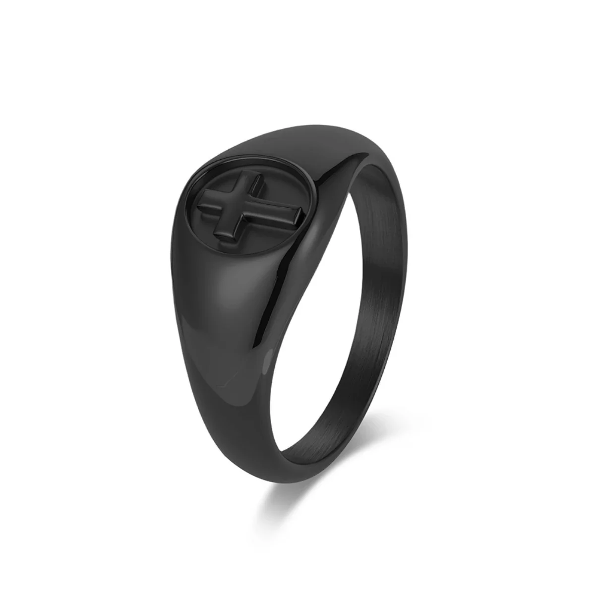 Minimalist Cross Signet Ring - Image 6
