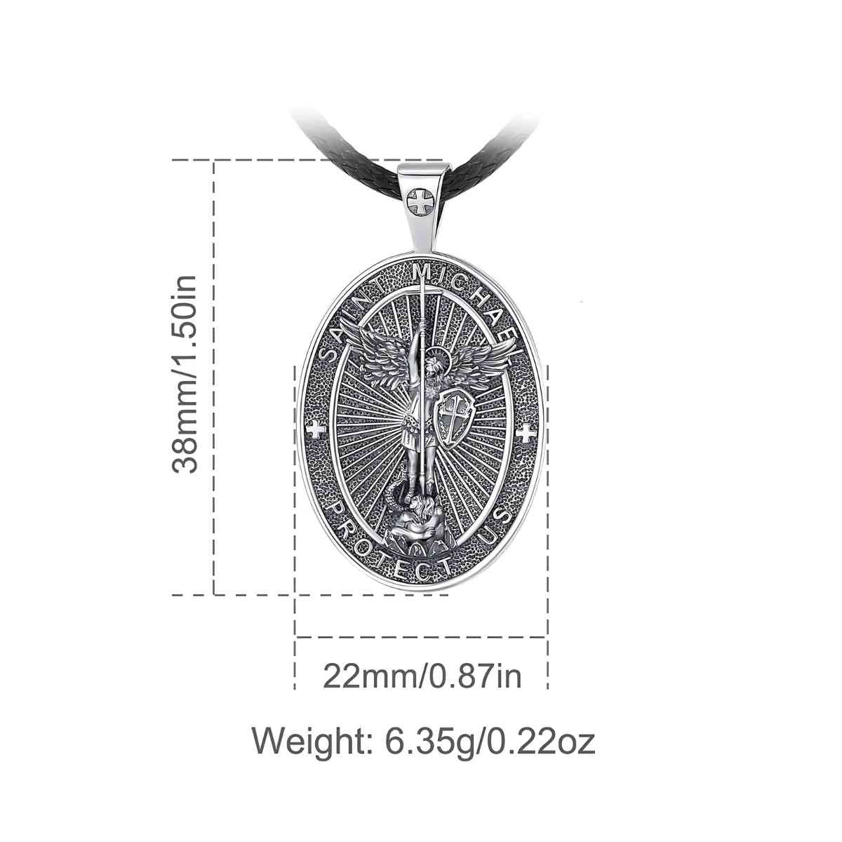 Oval St. Michael Archangel Shield Medallion - Image 8