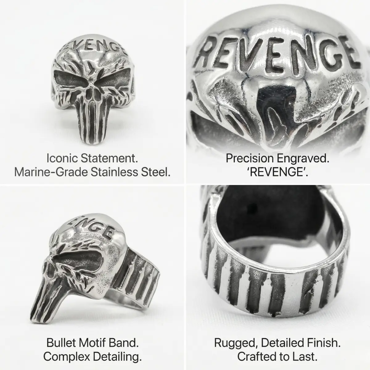Punisher Skull Ring - Image 5