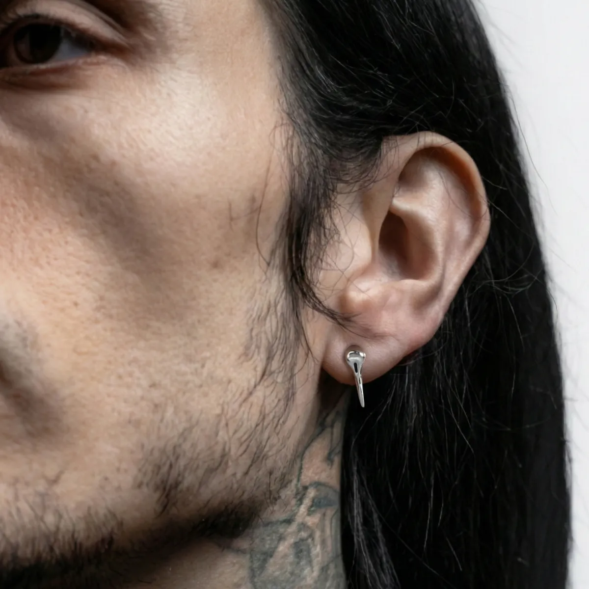 Raven Skull Stud Earrings - Image 2