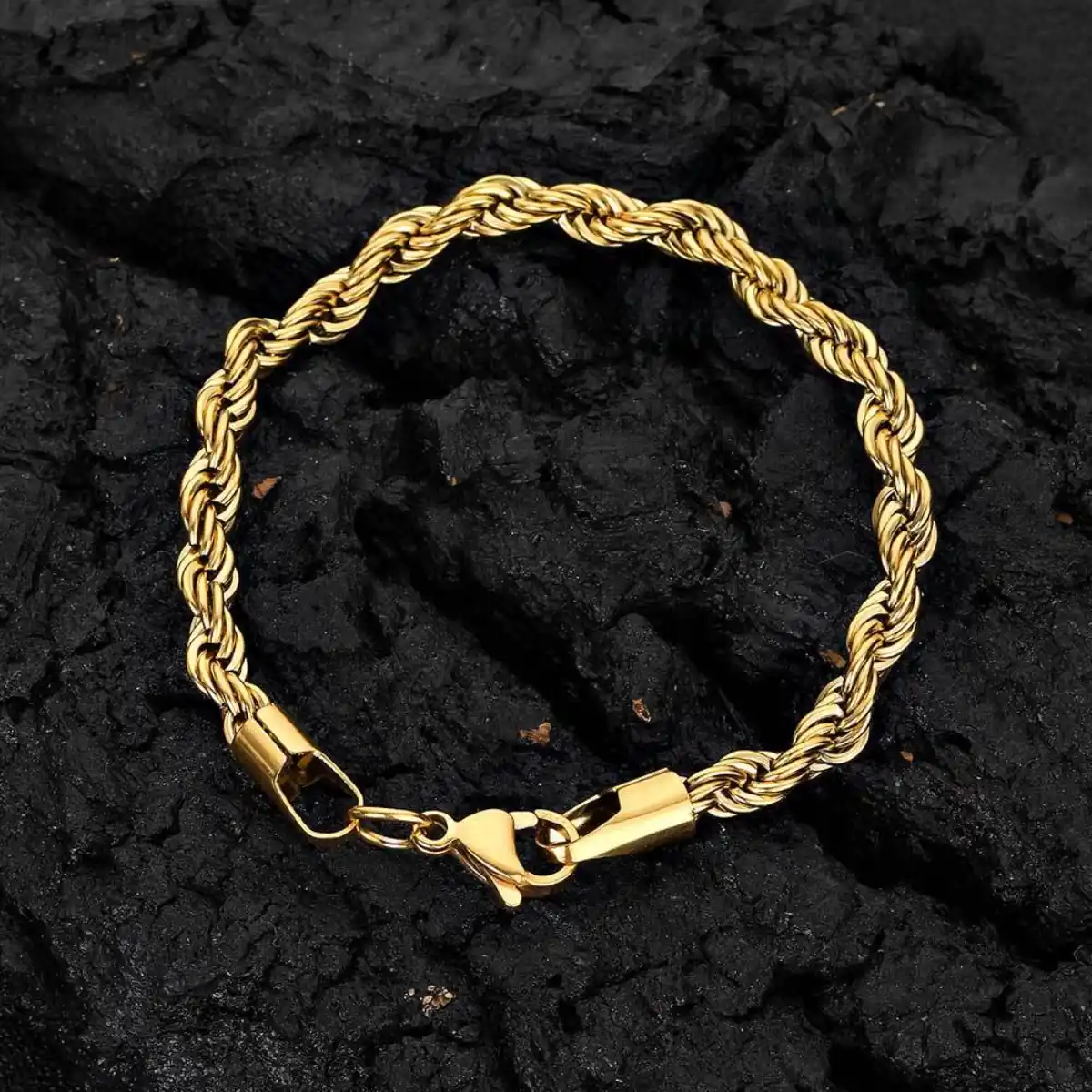 Rope Chain Bracelet Gold 5mm