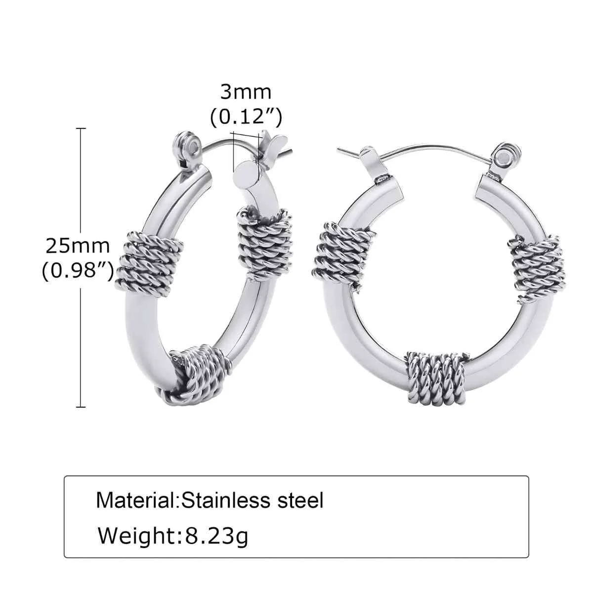 Rope Knot Hoop Earrings - Image 6