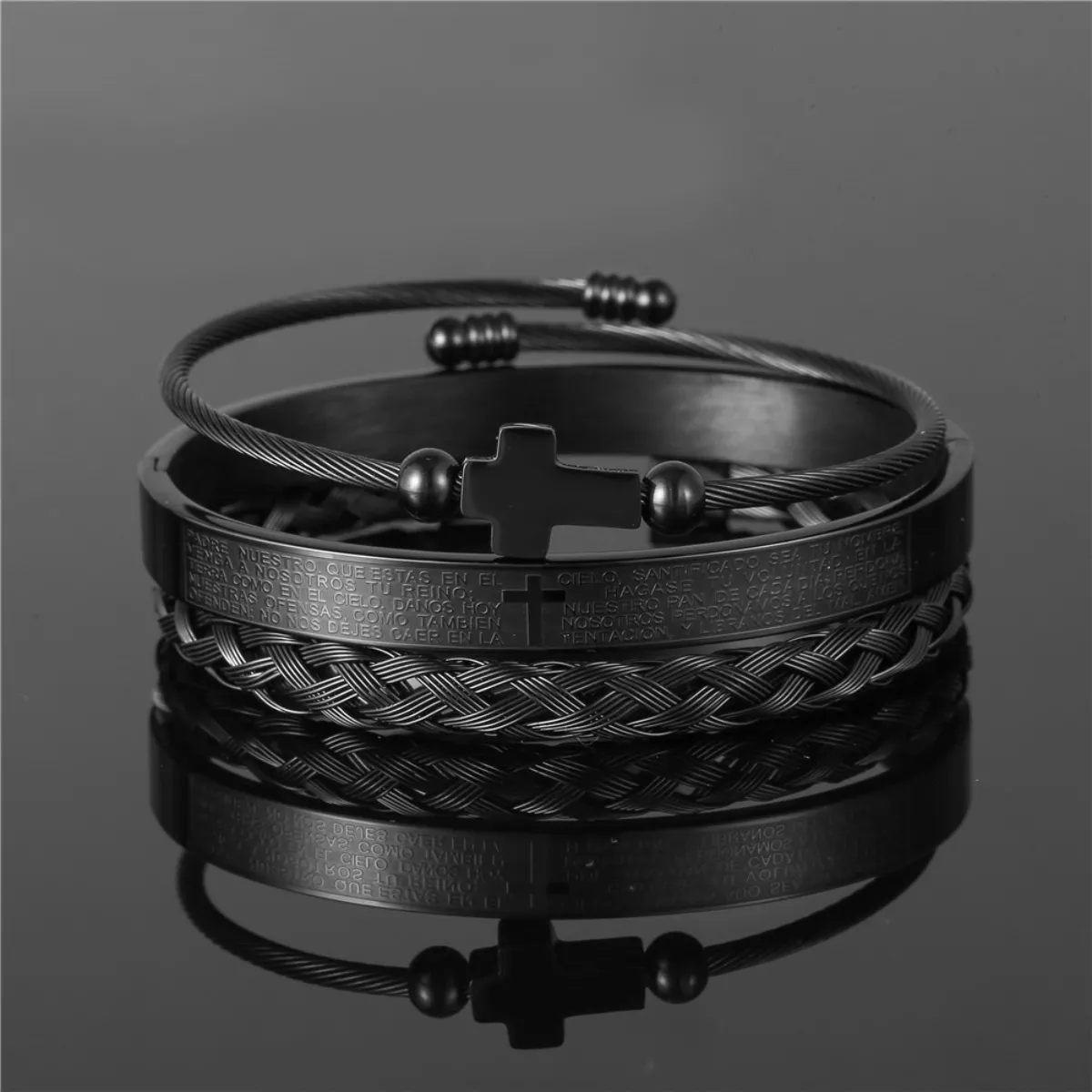 Luxury Set Mens Scripture Bracelet - Image 3