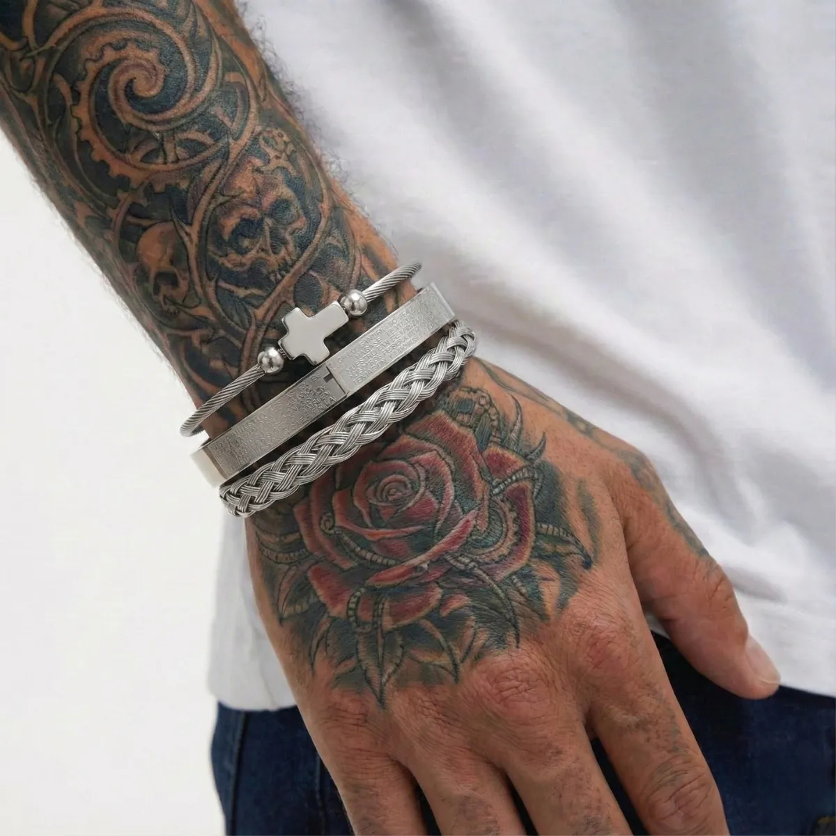 Luxury Set Mens Scripture Bracelet - Image 5