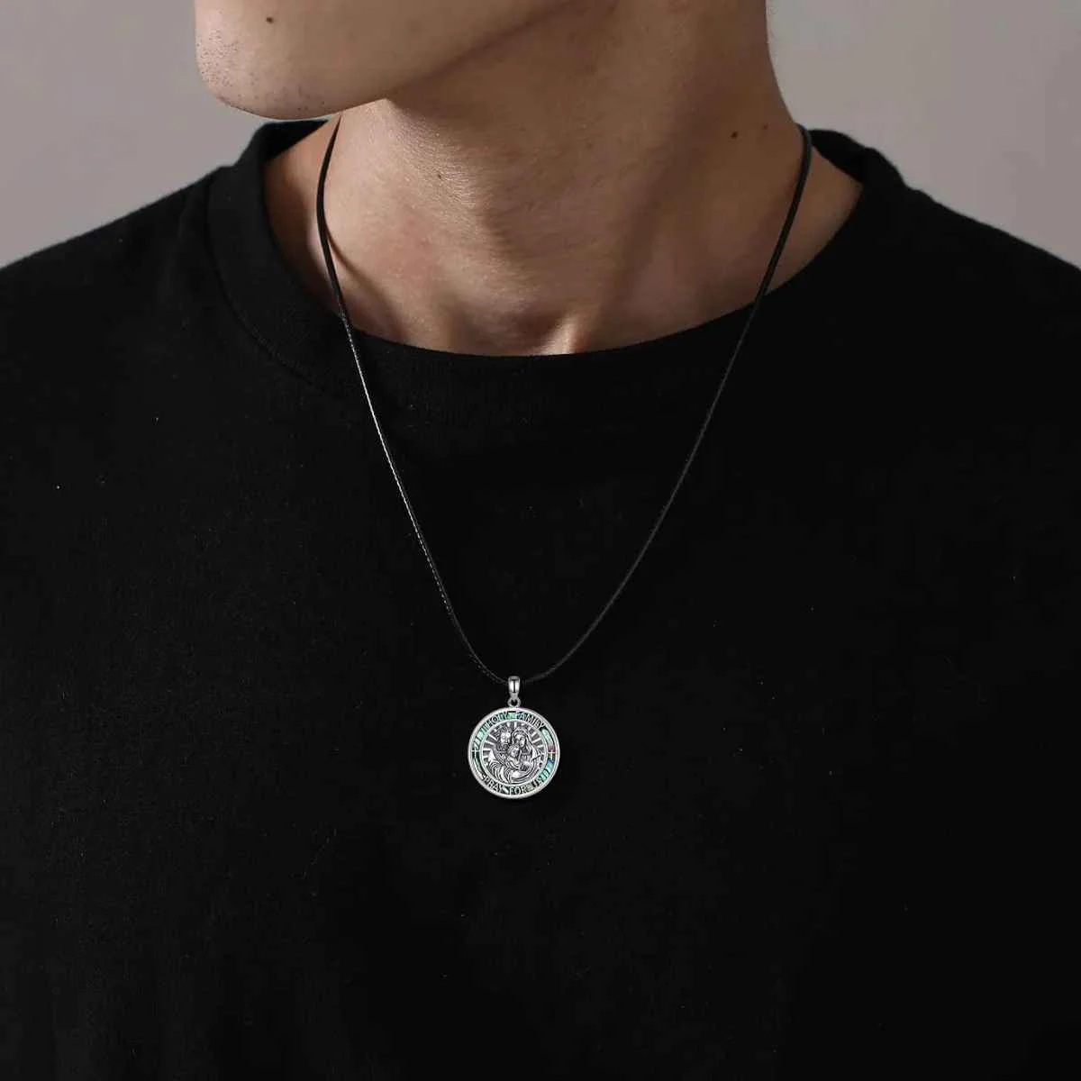 Silver Holy Family Necklace - Image 5