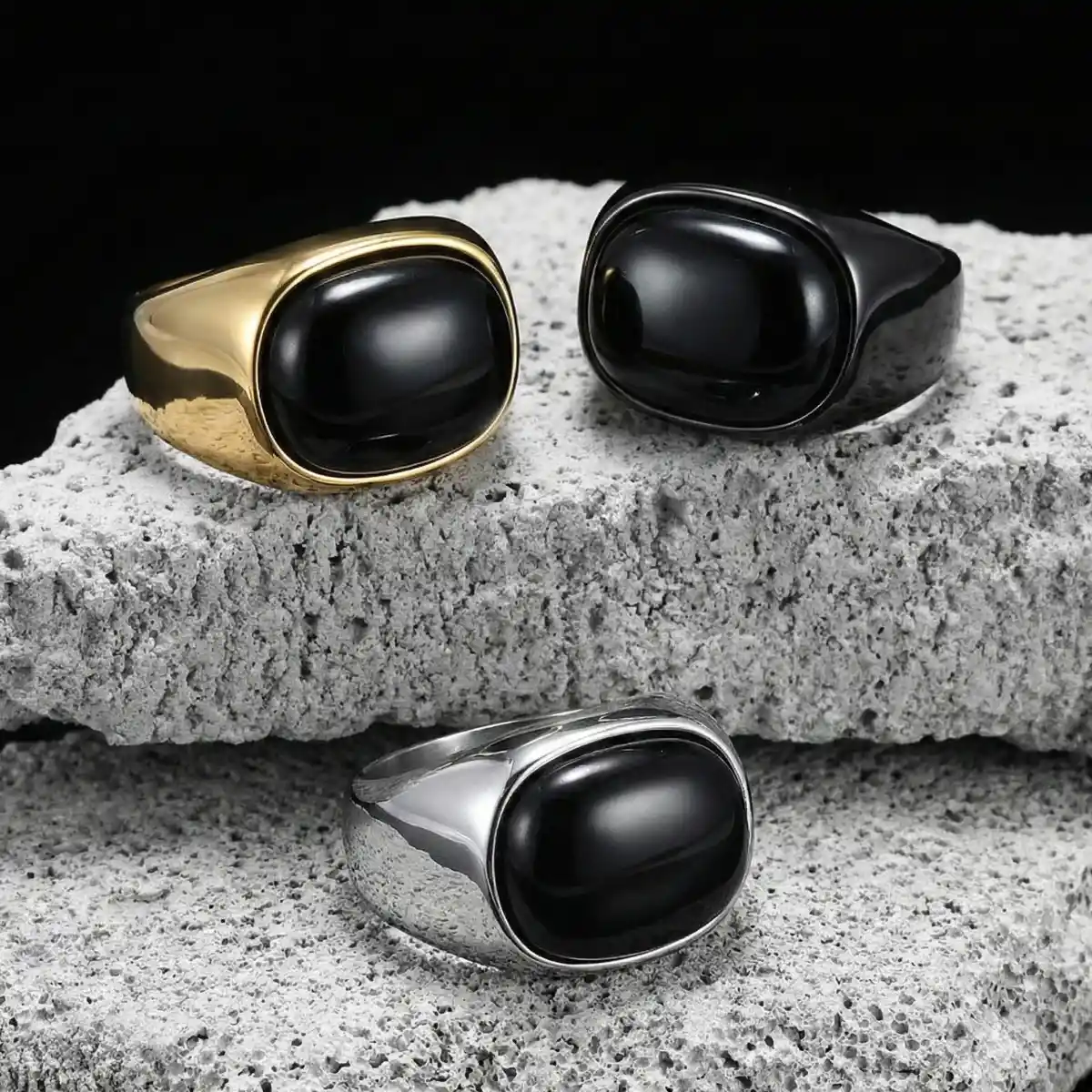 Silver Ring with Black Stone - Image 5