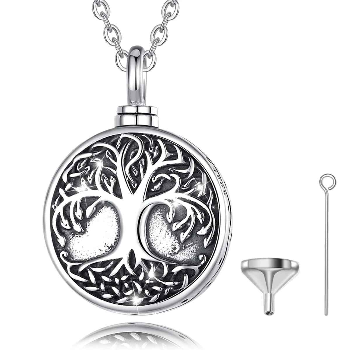 Silver Tree of Life Urn Necklace - Image 2